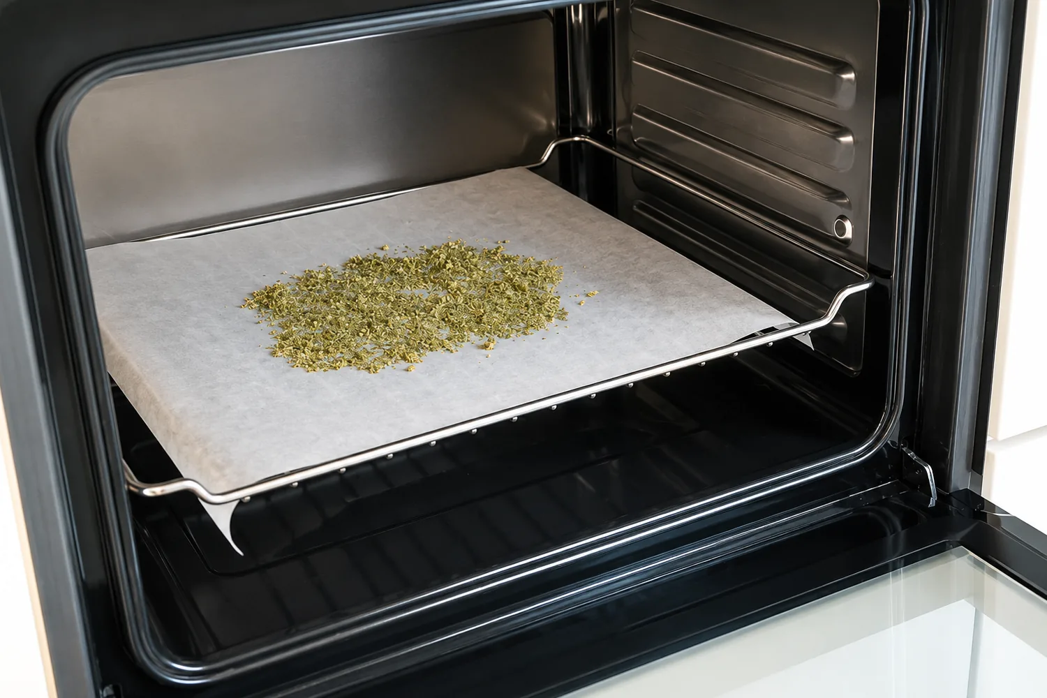 Decarboxylierung von Cannabisblüten im Ofen vor dem Infundieren der Cannabutter
